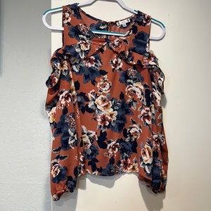 Cut off shoulder blouse